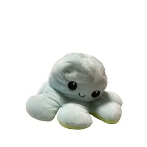 Fun & Fun Tee Turtle  Blue Happy  Green Sad   Reversible Soft  Octopus Plush